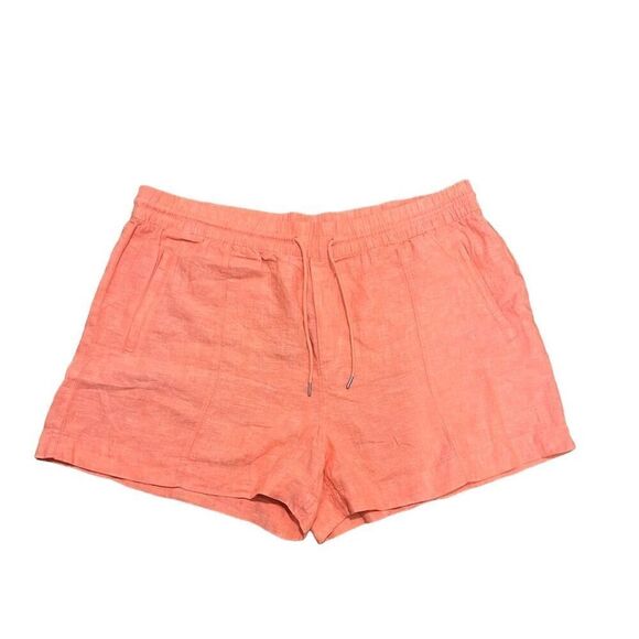 Athleta Retreat Linen Elastic Waist Drawstring Lightweight Shorts Plus Size 22 - Picture 3 of 7